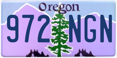 OR license plate 972NGN