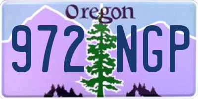 OR license plate 972NGP