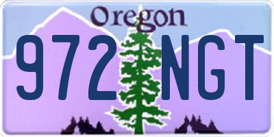 OR license plate 972NGT