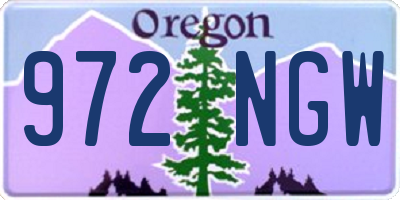 OR license plate 972NGW