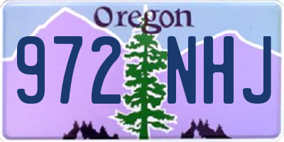 OR license plate 972NHJ