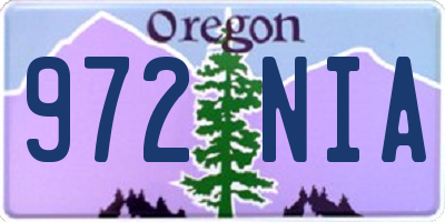 OR license plate 972NIA