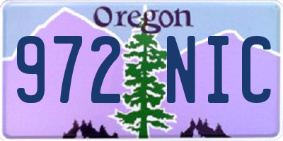 OR license plate 972NIC