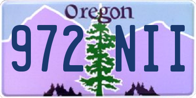 OR license plate 972NII