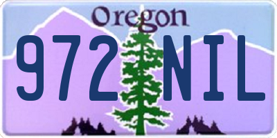 OR license plate 972NIL