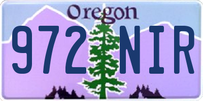 OR license plate 972NIR