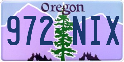 OR license plate 972NIX