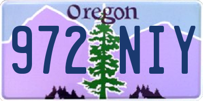 OR license plate 972NIY