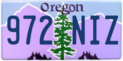 OR license plate 972NIZ