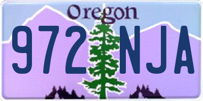 OR license plate 972NJA