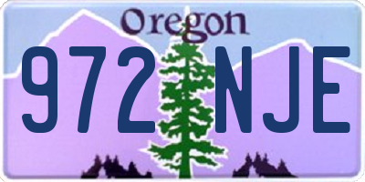 OR license plate 972NJE