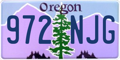 OR license plate 972NJG