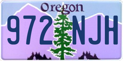 OR license plate 972NJH