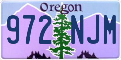 OR license plate 972NJM