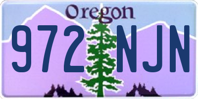 OR license plate 972NJN