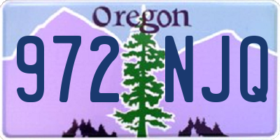 OR license plate 972NJQ
