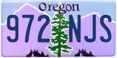 OR license plate 972NJS