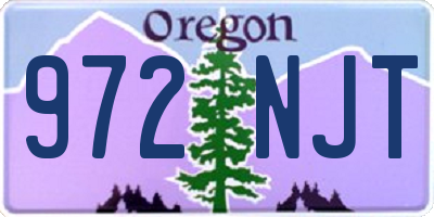 OR license plate 972NJT