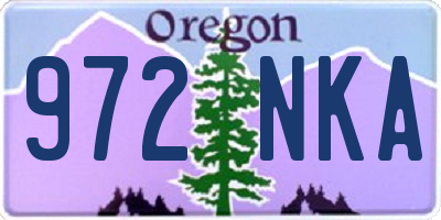 OR license plate 972NKA