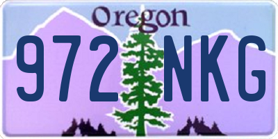 OR license plate 972NKG