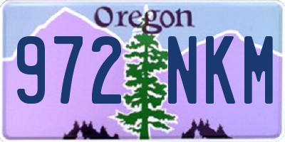 OR license plate 972NKM