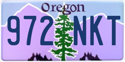 OR license plate 972NKT