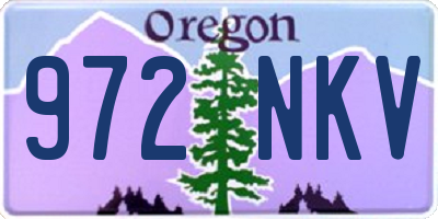 OR license plate 972NKV