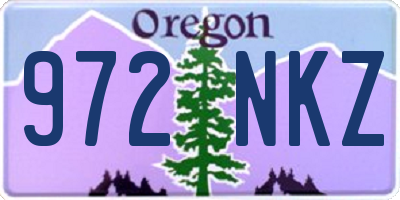 OR license plate 972NKZ