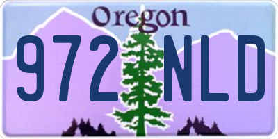 OR license plate 972NLD