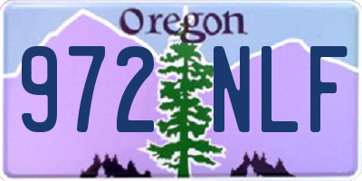 OR license plate 972NLF