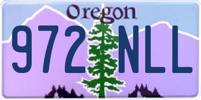 OR license plate 972NLL