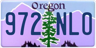 OR license plate 972NLO