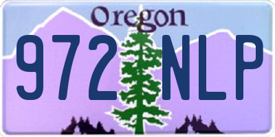 OR license plate 972NLP