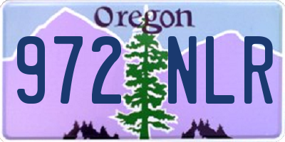 OR license plate 972NLR