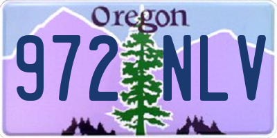 OR license plate 972NLV