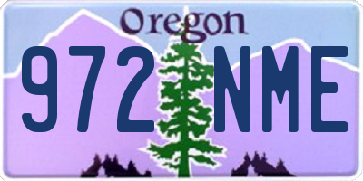 OR license plate 972NME