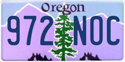 OR license plate 972NOC