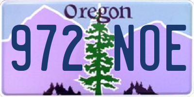 OR license plate 972NOE