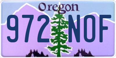 OR license plate 972NOF
