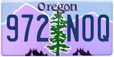 OR license plate 972NOQ
