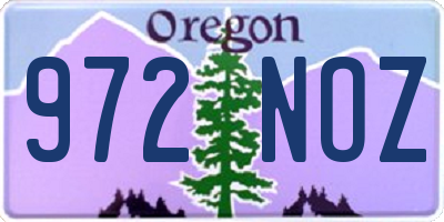 OR license plate 972NOZ