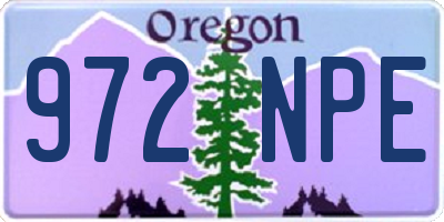 OR license plate 972NPE