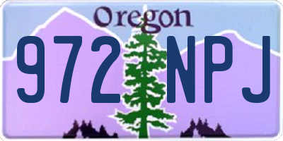 OR license plate 972NPJ
