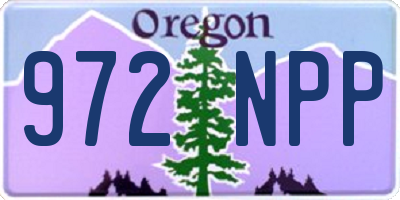 OR license plate 972NPP