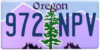 OR license plate 972NPV