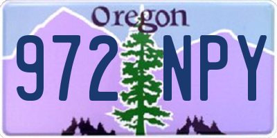 OR license plate 972NPY