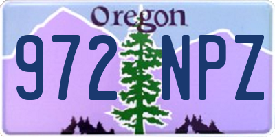 OR license plate 972NPZ