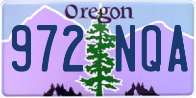 OR license plate 972NQA