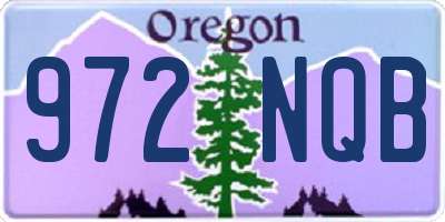 OR license plate 972NQB