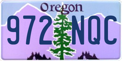 OR license plate 972NQC